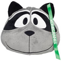 Zoo Pillow Raccoon with Custom Imprint Ribbon